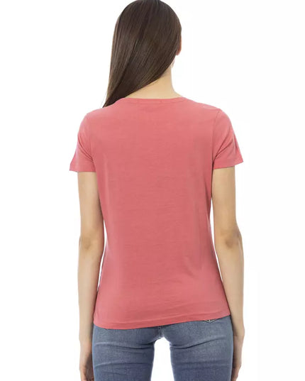 Trussardi Action Chic Fuchsia Short Sleeve Fashion Tee