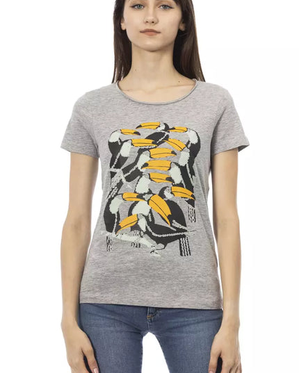 Trussardi Action Gray Cotton Women T-Shirt