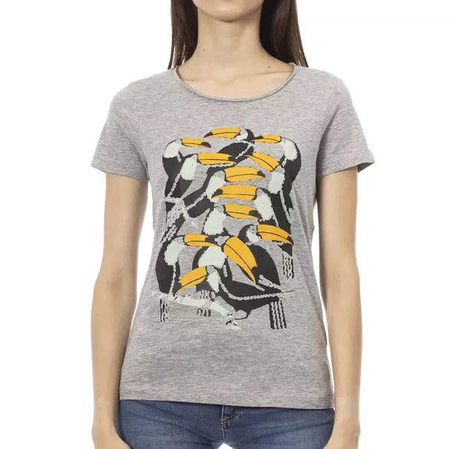 Trussardi Action Gray Cotton Women T-Shirt