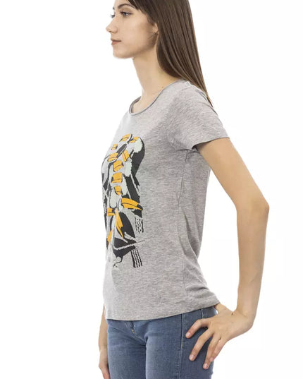 Trussardi Action Gray Cotton Women T-Shirt