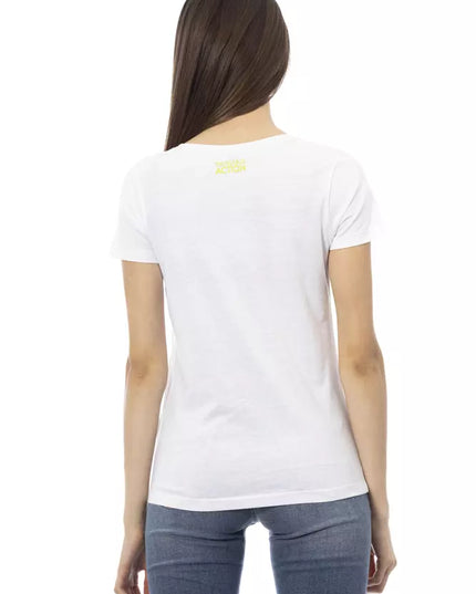 Trussardi Action White Cotton Women T-Shirt