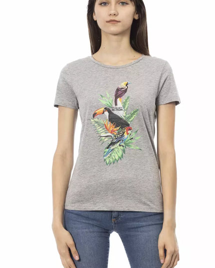 Trussardi Action Gray Cotton Women T-Shirt
