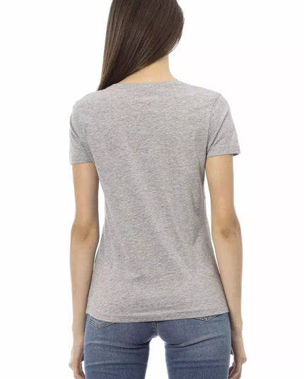 Trussardi Action Gray Cotton Women T-Shirt