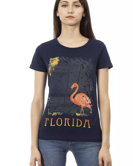 Trussardi Action Blue Cotton Women T-Shirt