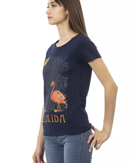 Trussardi Action Blue Cotton Women T-Shirt