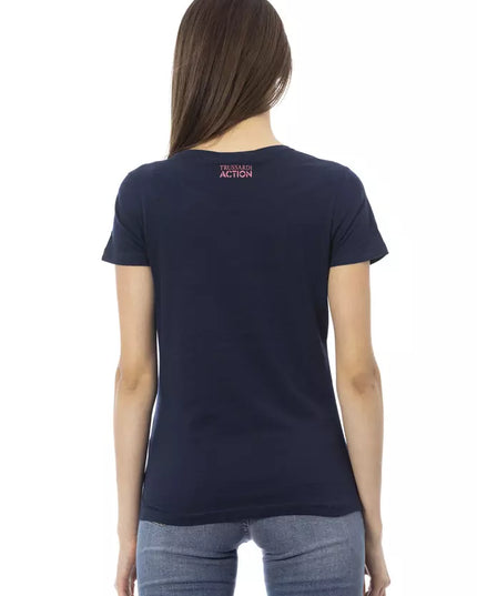 Trussardi Action Blue Cotton Women T-Shirt