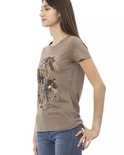 Trussardi Action Brown Cotton Women T-Shirt