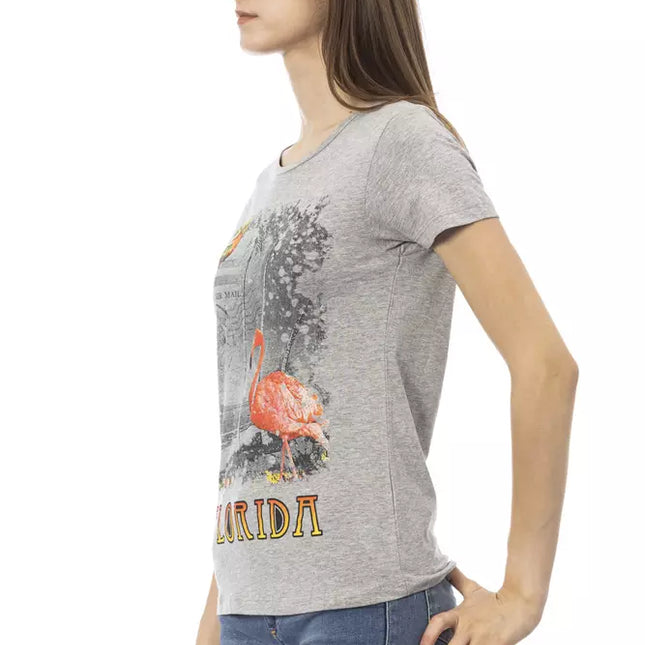 Trussardi Action Gray Cotton Women T-Shirt