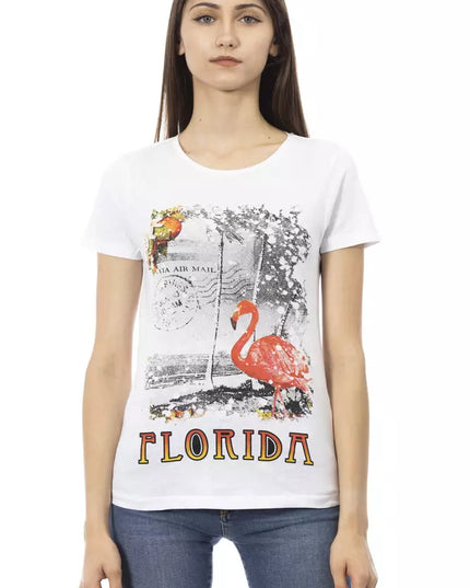 Trussardi Action White Cotton Women T-Shirt