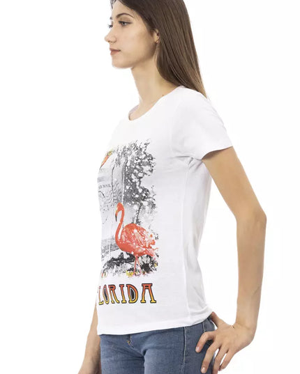 Trussardi Action White Cotton Women T-Shirt