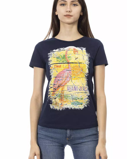 Trussardi Action Blue Cotton Women T-Shirt