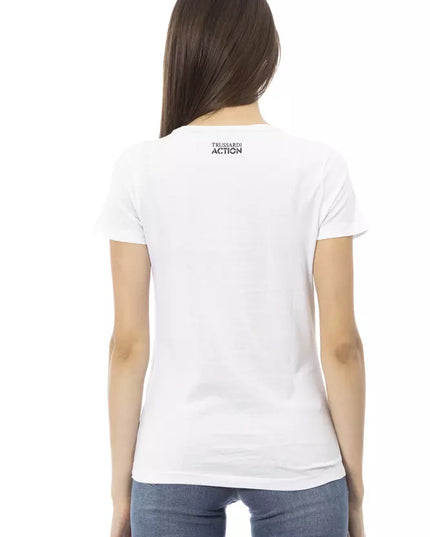 Trussardi Action White Cotton Women T-Shirt