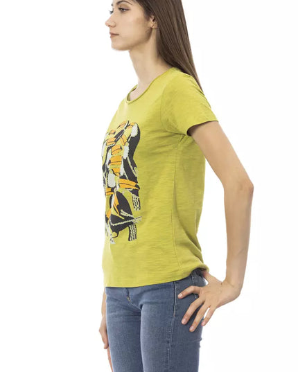 Trussardi Action Green Cotton Women T-Shirt