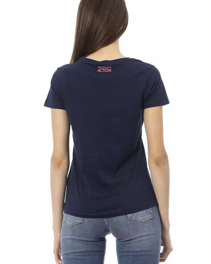 Trussardi Action Blue Cotton Women T-Shirt