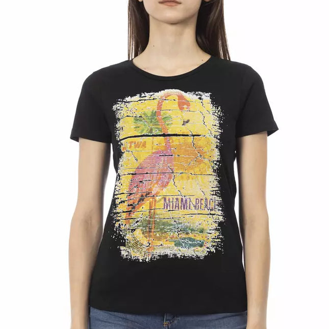 Trussardi Action Black Cotton Women T-Shirt