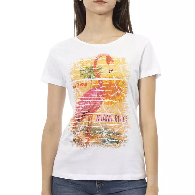 Trussardi Action White Cotton Women T-Shirt