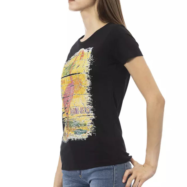 Trussardi Action Black Cotton Women T-Shirt
