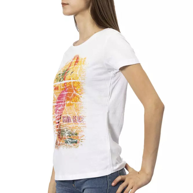 Trussardi Action White Cotton Women T-Shirt