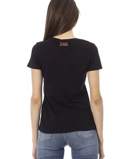 Trussardi Action Black Cotton Women T-Shirt