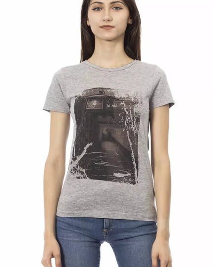 Trussardi Action Gray Cotton Women T-Shirt