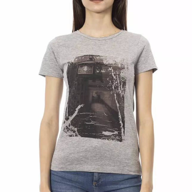 Trussardi Action Gray Cotton Women T-Shirt