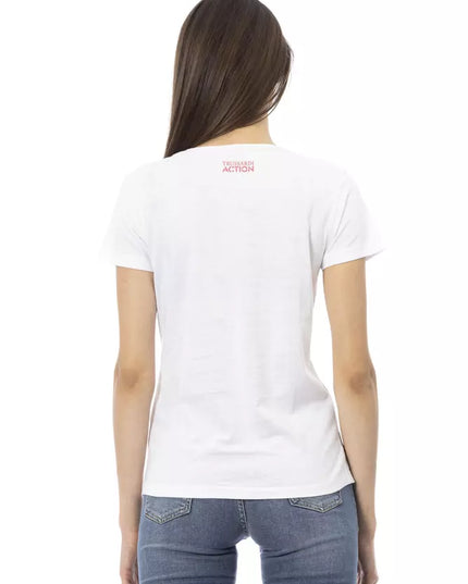 Trussardi Action White Cotton Women T-Shirt