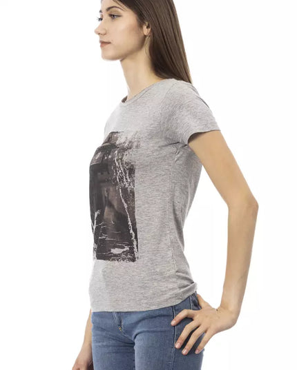 Trussardi Action Gray Cotton Women T-Shirt