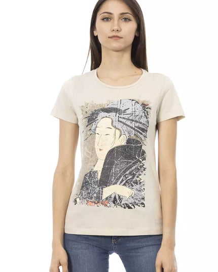 Trussardi Action Beige Cotton Women T-Shirt