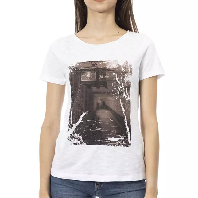 Trussardi Action White Cotton Women T-Shirt