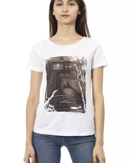 Trussardi Action White Cotton Tops & T-Shirt