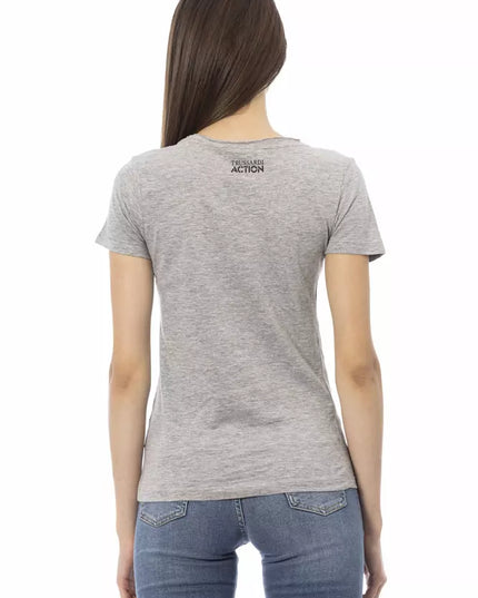 Trussardi Action Gray Cotton Women T-Shirt