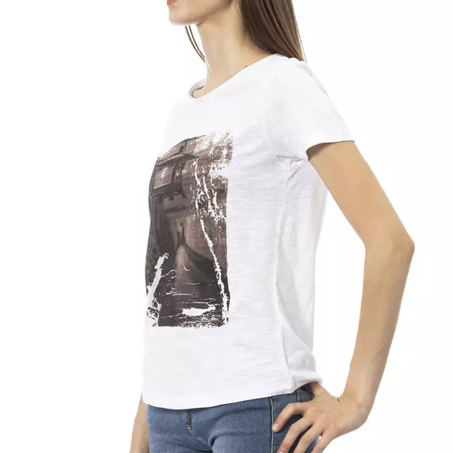 Trussardi Action White Cotton Women T-Shirt