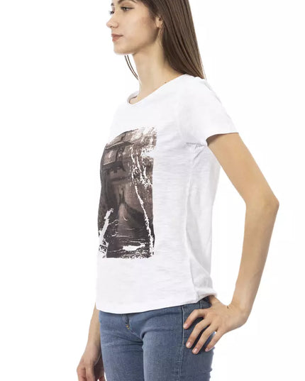 Trussardi Action White Cotton Tops & T-Shirt