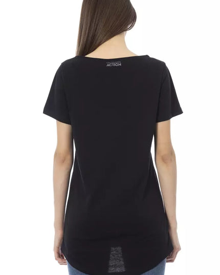 Trussardi Action Black Cotton Women T-Shirt
