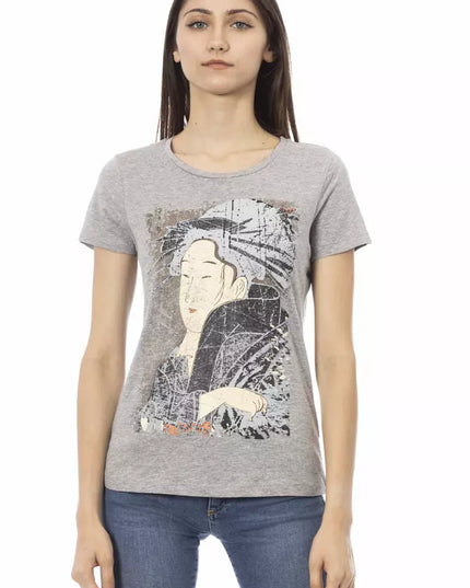 Trussardi Action Gray Cotton Women T-Shirt