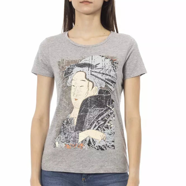 Trussardi Action Gray Cotton Women T-Shirt