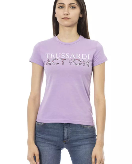Trussardi Action Purple Cotton Women T-Shirt