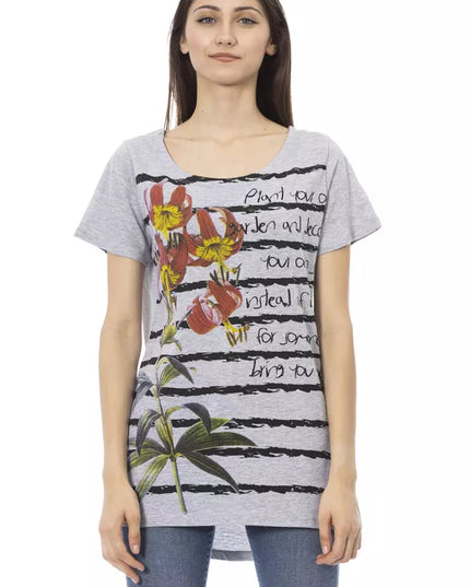 Trussardi Action Gray Cotton Women T-Shirt