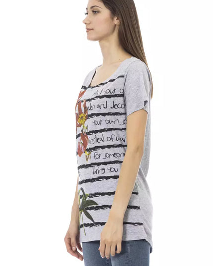 Trussardi Action Gray Cotton Women T-Shirt