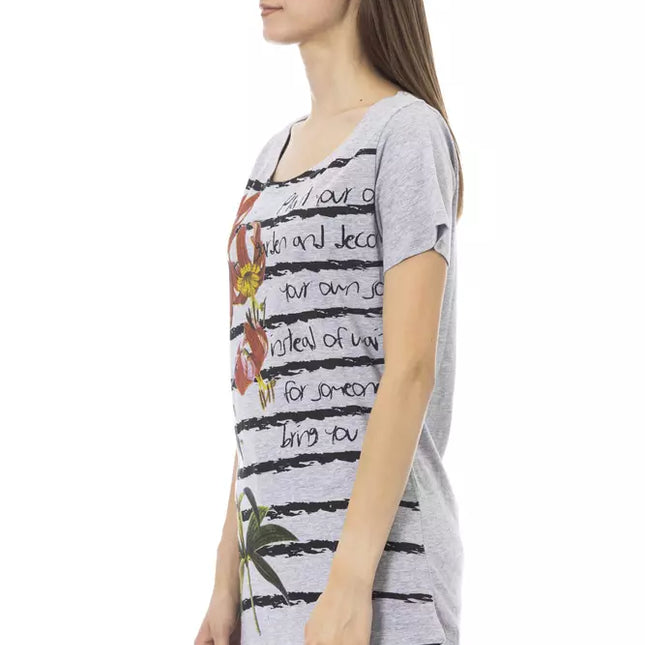 Trussardi Action Gray Cotton Women T-Shirt