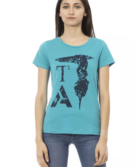 Trussardi Action Light Blue Cotton Women T-Shirt