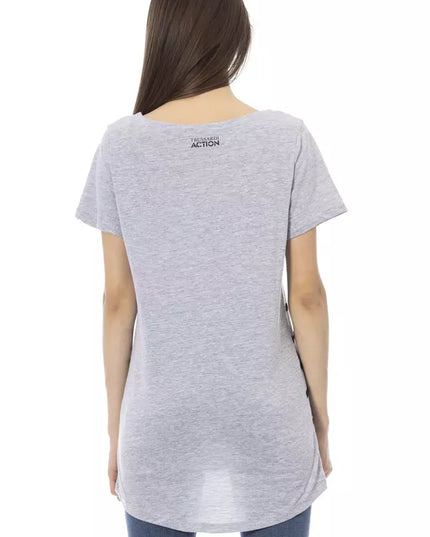Trussardi Action Gray Cotton Women T-Shirt