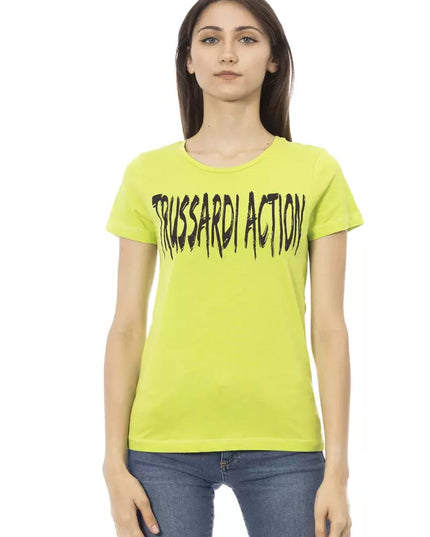 Trussardi Action Green Cotton Women T-Shirt