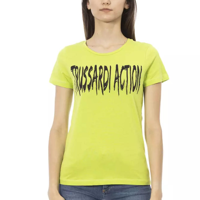 Trussardi Action Green Cotton Women T-Shirt