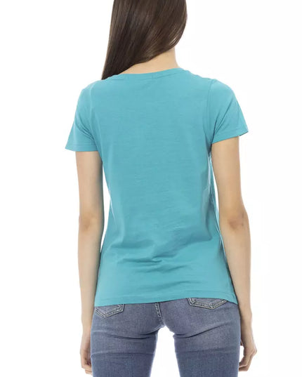 Trussardi Action Light Blue Cotton Women T-Shirt