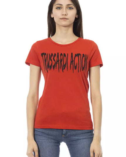 Trussardi Action "Red Cotton Women T-Shirt"