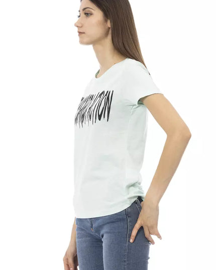 Trussardi Action Light Blue Cotton Women T-Shirt