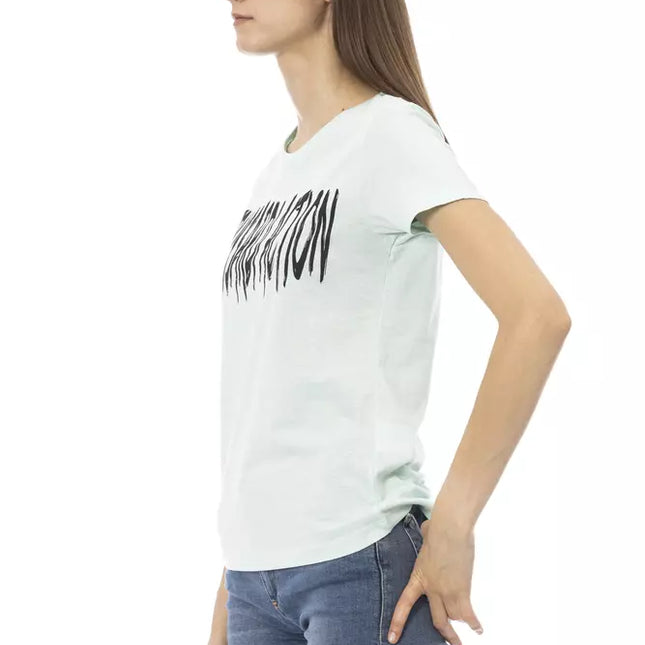 Trussardi Action Light Blue Cotton Women T-Shirt