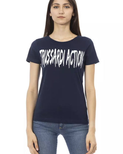 Trussardi Action Blue Cotton Women T-Shirt