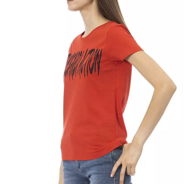 Trussardi Action Red Cotton Women T-Shirt